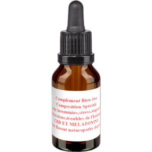 cbdsantepasion.com, cbd et mélatonine pour lutter contre le stress - flacon de 30ml